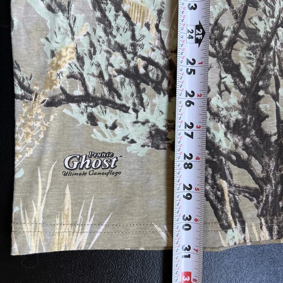 Ghost Camo Tee Shirt Mens Large Tan Multi Cotton Hunting Tactical Military - Picture 9 of 10